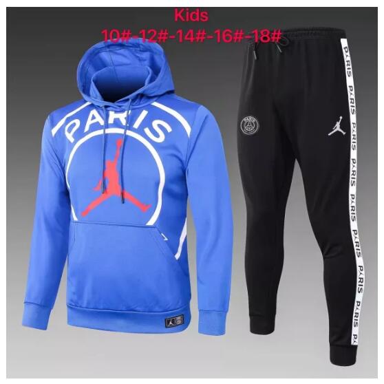 Kids PSG Blue Sweat Shirt and Pants Training Suits 2020/21